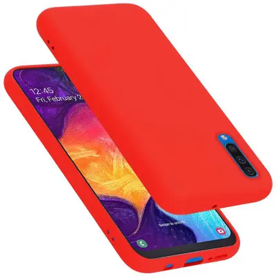 CADORABO Ohišje, združljiv s Samsungom v tekoči rdeči barvi - zaščitni pokrov iz fleksibilnega silikona TPU