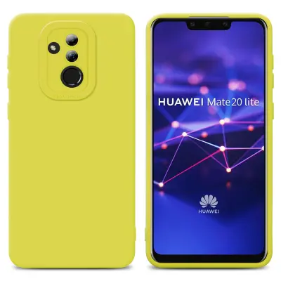 Cadorabo Case, združljiv s Huawei v tekočini rumeni - zaščitni pokrov, narejen iz fleksibilnega silikona TPU