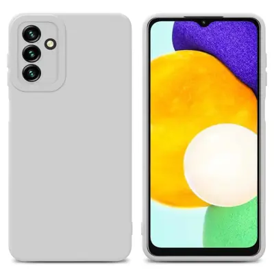 CADORABO Ohišje, združljiv s Samsungom v tekoči beli barvi - zaščitni pokrov iz fleksibilnega silikona TPU
