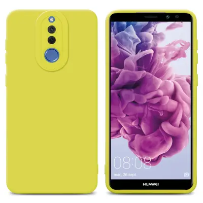 Cadorabo Case, združljiv s Huawei v tekočini rumeni - zaščitni pokrov, narejen iz fleksibilnega silikona TPU