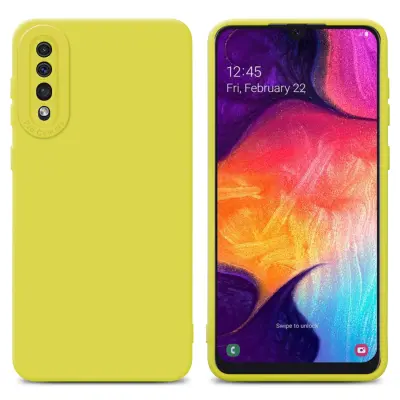 CADORABO Ohišje, združljiv s Samsungom v tekoči rumeni barvi - zaščitni pokrov iz fleksibilnega silikona TPU