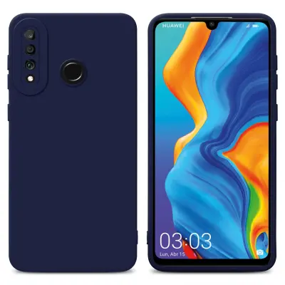Cadorabo Case, združljiv s Huawei v tekoči temno modri barvi - zaščitni pokrov iz fleksibilnega silikona TPU