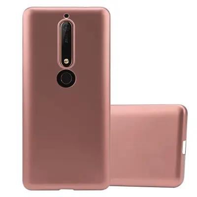 CADORABO primera, združljiv z Nokia v kovinski rosă ‰ Gold - zaščitni pokrov iz fleksibilnega silikona TPU