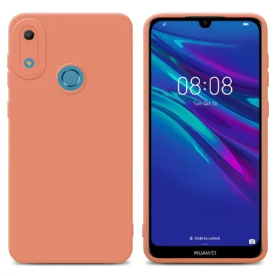 CADORABO Ohišje, združljiv s Huawei v tekočini svetlo oranžni - zaščitni pokrov iz fleksibilnega silikona TPU