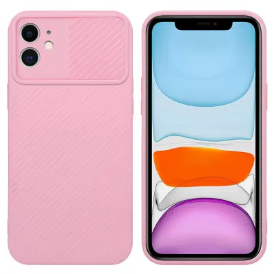 CADORABO Ohišje, združljiv z Apple v Bonbon Pink - Zaščitni pokrov iz fleksibilnega silikona TPU in z zaščito pred kamero
