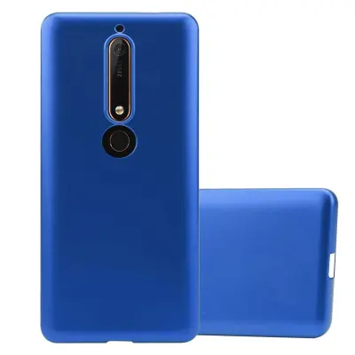 Cadorabo Case, združljiv z Nokia v kovinsko modri - zaščitni pokrov, narejen iz fleksibilnega silikona TPU