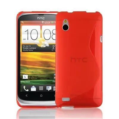 Cadorabo Case, združljiv s HTC v Candy Apple Red - Zaščitni pokrov iz fleksibilnega silikona TPU