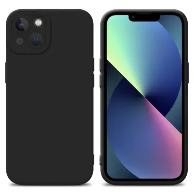 CADORABO Ohišje, združljiv z Apple v tekoči črni barvi - zaščitni pokrov iz fleksibilnega silikona TPU