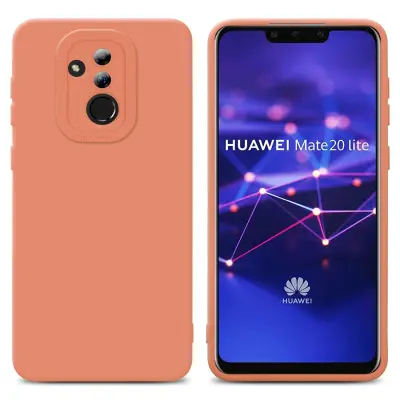 CADORABO Ohišje, združljiv s Huawei v tekočini svetlo oranžni - zaščitni pokrov iz fleksibilnega silikona TPU