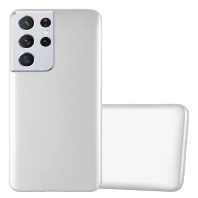 Cadorabo Case, združljiv s Samsungom v kovinskem srebru - zaščitni pokrov, narejen iz fleksibilnega silikona TPU