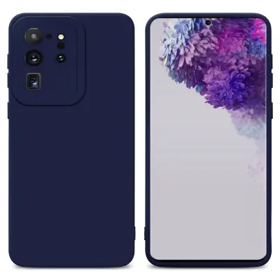 Cadorabo Case, združljiv s Samsungom v tekoči temno modri barvi - zaščitni pokrov iz fleksibilnega silikona TPU