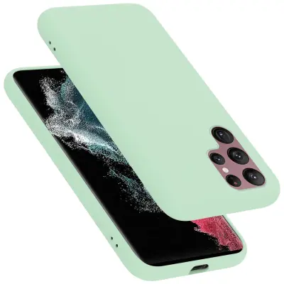 CADORABO Ohišje, združljiv s Samsungom v tekoči svetlo zeleni barvi - zaščitni pokrov iz fleksibilnega silikona TPU
