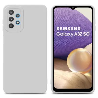 CADORABO Ohišje, združljiv s Samsungom v tekoči beli barvi - zaščitni pokrov iz fleksibilnega silikona TPU