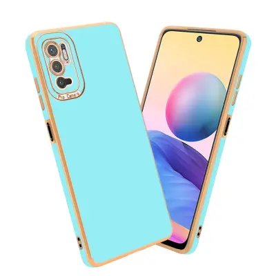 CADORABO Ohišje, združljiv s Xiaomi v sijajni turkizni - Rose Gold - Zaščitni pokrov iz fleksibilnega silikona TPU in z zaščito pred kamero