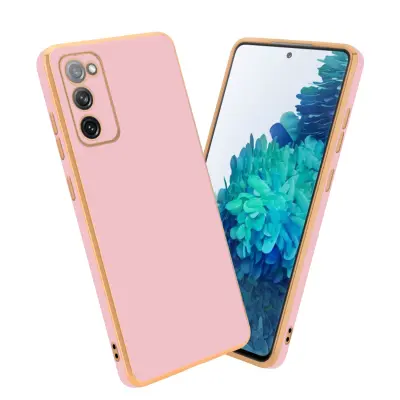 CADORABO Ohišje, združljiv s Samsungom v sijajnem roza - zlati - zaščitni pokrov iz fleksibilnega silikona TPU in z zaščito pred kamero
