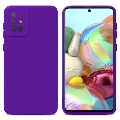 CADORABO Ohišje, združljiv s Samsungom v tekoči temno vijolični barvi - zaščitni pokrov iz fleksibilnega silikona TPU