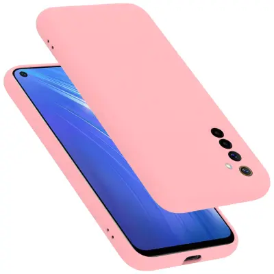 CADORABO Ohišje, združljiv z Realme v tekoči roza barvi - zaščitni pokrov iz fleksibilnega silikona TPU