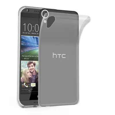Cadorabo Case, združljiv s HTC v popolnoma prozornem - zaščitnem pokrovu, narejen iz fleksibilnega silikona TPU