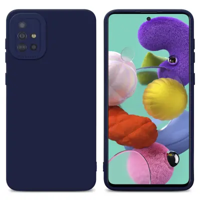 Cadorabo Case, združljiv s Samsungom v tekoči temno modri barvi - zaščitni pokrov iz fleksibilnega silikona TPU