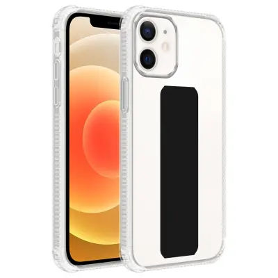 CADORABO Ohišje, združljiv z Apple v črni barvi - zaščitni pokrov, narejen iz fleksibilnega silikona TPU z držalom in stojalo