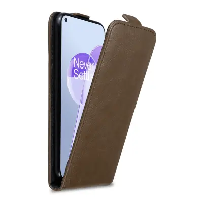 CADORABO Ohišje, združljiv z OnePlus v kavi Brown - zaščitni pokrov v zasnovi Flip z magnetnim zapiranjem