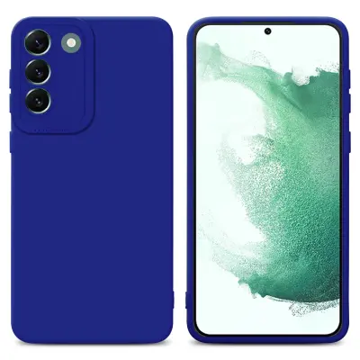 CADORABO Ohišje, združljiv s Samsungom v tekoči modrem, zaščitnem pokrovu, narejen iz fleksibilnega silikona TPU