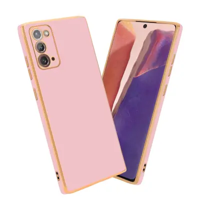 CADORABO Ohišje, združljiv s Samsungom v sijajnem roza - zlati - zaščitni pokrov iz fleksibilnega silikona TPU in z zaščito pred kamero