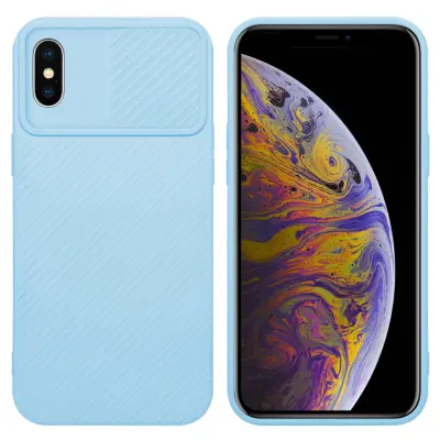 CADORABO Ohišje, združljiv z Apple v Bonbon Light Blue - Zaščitni pokrov, narejen iz fleksibilnega silikona TPU in z zaščito pred kamero