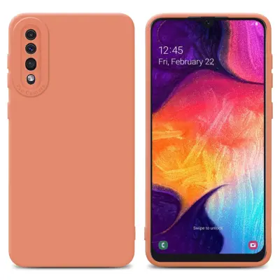 CADORABO Ohišje, združljiv s Samsungom v tekočini svetlo oranžni pokrov - zaščitni pokrov iz fleksibilnega silikona TPU