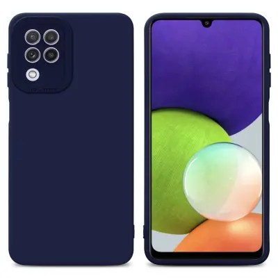 Cadorabo Case, združljiv s Samsungom v tekoči temno modri barvi - zaščitni pokrov iz fleksibilnega silikona TPU