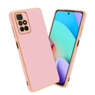 CADORABO Ohišje, združljiv s Xiaomi v sijajnem roza - zlato - zaščitno prevleko iz fleksibilnega silikona TPU in z zaščito pred kamero