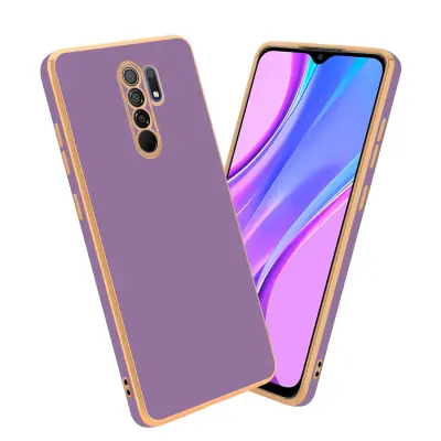 CADORABO Ohišje, združljiv s Xiaomi v sijajnem vijoličnem - zlatu - zaščitni pokrov iz fleksibilnega silikona TPU in z zaščito pred kamero