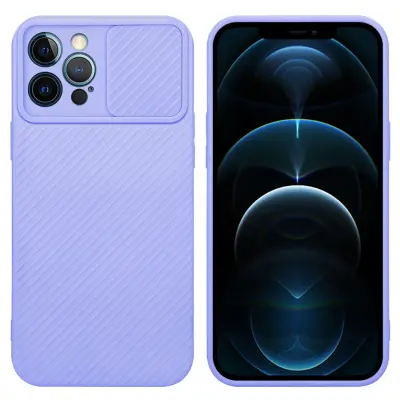 CADORABO Ohišje, združljiv z Apple v Bonbon Purple - Zaščitni pokrov iz fleksibilnega silikona TPU in z zaščito pred kamero