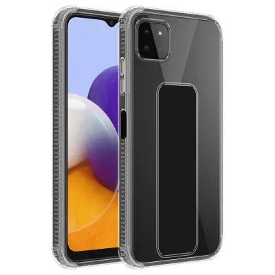 Cadorabo Case, združljiv s Samsungom v črnem - zaščitnem pokrovu, narejen iz fleksibilnega silikona TPU z držalom in funkcijo stojala