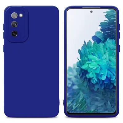 CADORABO Ohišje, združljiv s Samsungom v tekoči modrem, zaščitnem pokrovu, narejen iz fleksibilnega silikona TPU