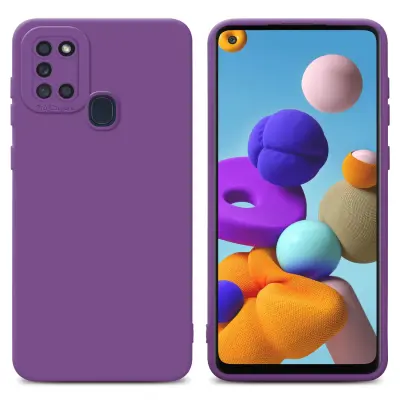 Cadorabo Case, združljiv s Samsungom v tekočini Matte Purple - zaščitni pokrov iz fleksibilnega silikona TPU