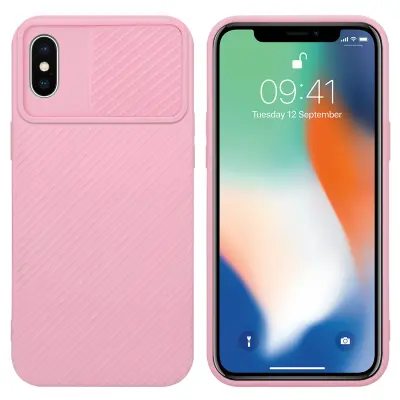 CADORABO Ohišje, združljiv z Apple v Bonbon Pink - Zaščitni pokrov iz fleksibilnega silikona TPU in z zaščito pred kamero