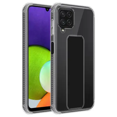 Cadorabo Case, združljiv s Samsungom v črnem - zaščitnem pokrovu, narejen iz fleksibilnega silikona TPU z držalom in funkcijo stojala