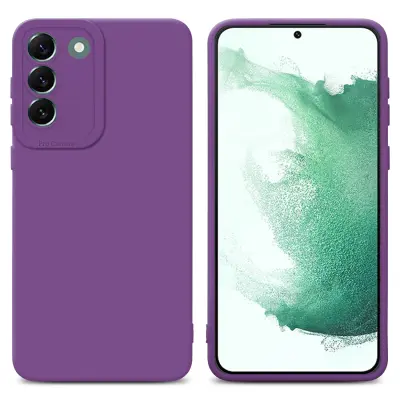 Cadorabo Case, združljiv s Samsungom v tekočini Matte Purple - zaščitni pokrov iz fleksibilnega silikona TPU