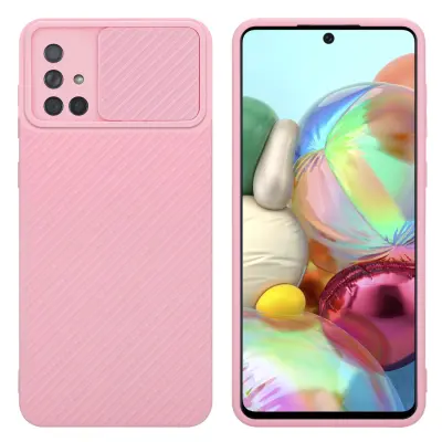 CADORABO Ohišje, združljiv s Samsungom v Bonbon Pink - Zaščitni pokrov, narejen iz fleksibilnega silikona TPU in z zaščito pred kamero