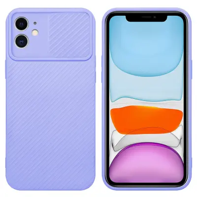 CADORABO Ohišje, združljiv z Apple v Bonbon Purple - Zaščitni pokrov iz fleksibilnega silikona TPU in z zaščito pred kamero