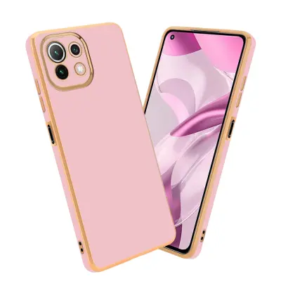 CADORABO Ohišje, združljiv s Xiaomi v sijajnem roza - zlato - zaščitno prevleko iz fleksibilnega silikona TPU in z zaščito pred kamero