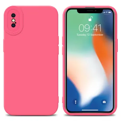 CADORABO Ohišje, združljiv z Apple v tekoči rdeči barvi - zaščitni pokrov iz fleksibilnega silikona TPU