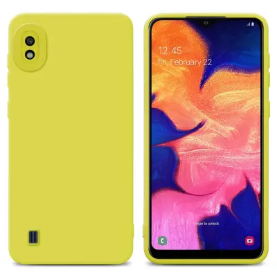 CADORABO Ohišje, združljiv s Samsungom v tekoči rumeni barvi - zaščitni pokrov iz fleksibilnega silikona TPU