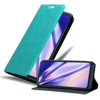 CADORABO primera, združljiv z Nokia v bencinski turkiznici - zaščitni pokrov z magnetnim zapiranjem, stoječo funkcijo in režo za kartico