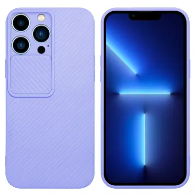 CADORABO Ohišje, združljiv z Apple v Bonbon Purple - Zaščitni pokrov iz fleksibilnega silikona TPU in z zaščito pred kamero