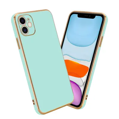CADORABO Ohišje, združljiv z Apple v sijajni metini zeleni barvi - Zlato - zaščitno prevleko iz fleksibilnega silikona TPU in z zaščito pred kamero