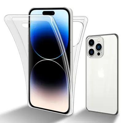 CADORABO Appleom v prozorni - 360 ° Zaščitni pokrov celotnega telesa - zaščita spredaj in hrbta, vsestranska zaščita z zaščitnim zaslonom