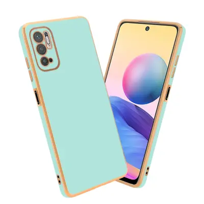 CADORABO Ohišje, združljiv s Xiaomi v sijajni metini zeleni barvi - Zlato - zaščitno prevleko iz fleksibilnega silikona TPU in z zaščito pred kamero