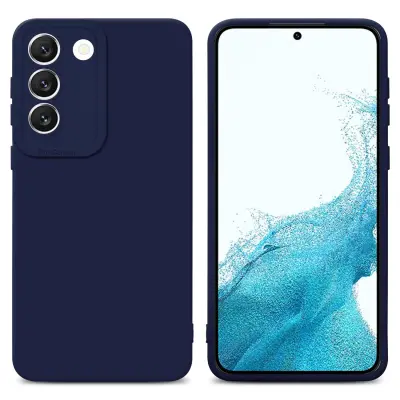 Cadorabo Case, združljiv s Samsungom v tekoči temno modri barvi - zaščitni pokrov iz fleksibilnega silikona TPU